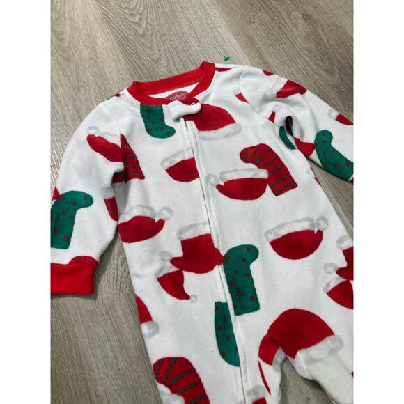 Carter's Baby‎ Christmas Fleece Footed Pajamas Red Size 18 Months - Picture 7 of 10